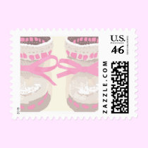 KRW Pink Baby Booties stamps