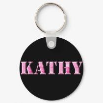 KRW Pink Camo Name Keychain - Kathy by KRWNameGame KRW Pink Camo Name Keychain - Kathy