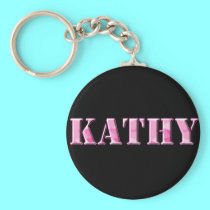 KRW Pink Camo Name Keychain - Kathy keychains