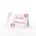KRW Pink Heart Custom Bridal Shower Invitation cards