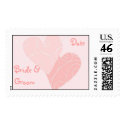 KRW Pink Hearts Custom Wedding Stamp by KRWWedding KRW Pink Hearts Custom Wedding Stamp