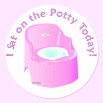 KRW Pink I Sat on the Potty Training Reward stickers