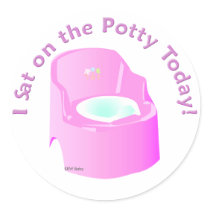 KRW Pink I Sat on the Potty Training Reward stickers