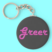 KRW Pink Neon Name Keychain - Greer keychains