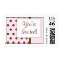KRW Pink Polka Dot Custom Wedding Stamp
