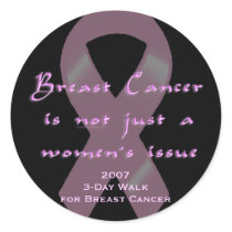 KRW Pink Ribbon 3-Day Walk Men stickers by KRWDesigns KRW Pink Ribbon 3-Day Walk Men stickers