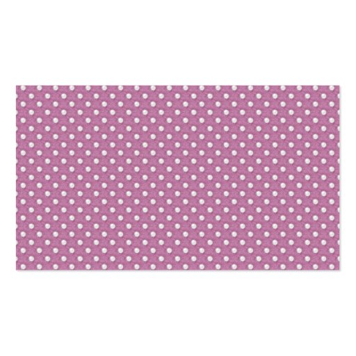 KRW Pink Ribbon and Polka Dots Business Card Templates (back side)