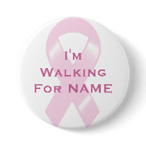 KRW Pink Ribbon Custom Walking buttons