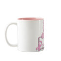 KRW Pink Ribbon Hippo - Survivor mugs