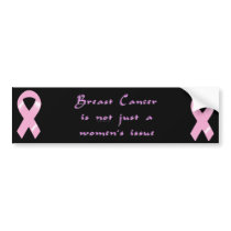 KRW Pink Ribbon Men bumper stickers by KRWDesigns KRW Pink Ribbon Men bumper stickers