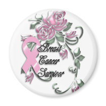 KRW Pink Ribbon survivor magnets