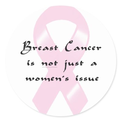 KRW Pink Ribbon Walk Men Sticker from Zazzle.