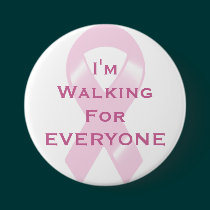 KRW Pink Ribbon Walking For Everyone buttons by KRWDesigns KRW Pink Ribbon Walking For Everyone buttons