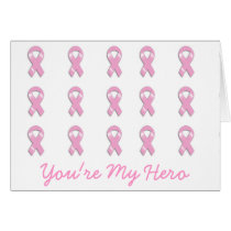KRW Pink Ribbon - You're My Hero cards