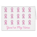 KRW Pink Ribbon - You're My Hero cards