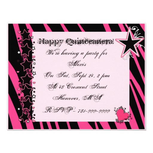 Zebra Print Invites