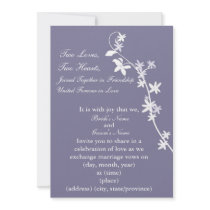 KRW Plum Custom Wedding Invitation