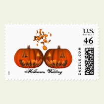 KRW Pumpkin Love Halloween Wedding postage
