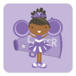 KRW Purple Cheerleader Sticker Favor KRW Purple Cheerleader Sticker Favor
