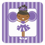 KRW Purple Cheerleader Striped Sticker Favor KRW Purple Cheerleader Striped Sticker Favor