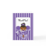 KRW Purple Cheerleader Thank You Note Cards