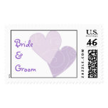 KRW Purple Hearts Custom Wedding Stamp KRW Purple Hearts Custom Wedding Stamp