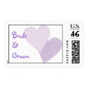 KRW Purple Hearts Custom Wedding Stamp by KRWWedding KRW Purple Hearts Custom Wedding Stamp