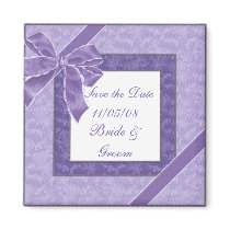 KRW Purple Lace Custom Save the Date Wedding magnets