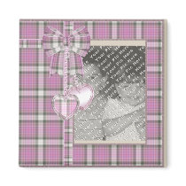 KRW Purple Plaid Custom Wedding Photo magnets by KRWWedding KRW Purple Plaid Custom Wedding Photo magnets