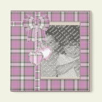 KRW Purple Plaid Custom Wedding Photo magnets by KRWWedding KRW Purple Plaid Custom Wedding Photo magnets