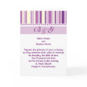 KRW Purple Stripe Custom Wedding Invitation cards by KRWWedding KRW Purple Stripe Custom Wedding Invitation cards