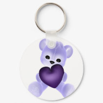 KRW Purple Teddy keychains by KRWDesigns KRW Purple Teddy keychains
