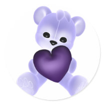 KRW Purple Teddy stickers