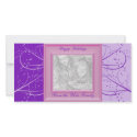 KRW Purple Victorian Custom Photo Holiday Card photo cards