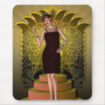 KRW Putting on the Ritz Deco Flapper II mousepads by KRWDesigns KRW Putting on the Ritz Deco Flapper II mousepads