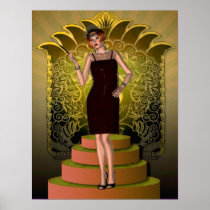 KRW Putting on the Ritz Deco Flapper II Posters
