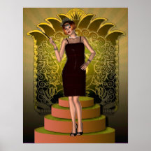 KRW Putting on the Ritz Deco Flapper II Posters