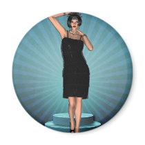 KRW Putting on the Ritz Deco Flapper magnets