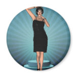 KRW Putting on the Ritz Deco Flapper magnets