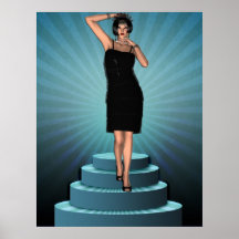 KRW Putting on the Ritz Deco Flapper Posters