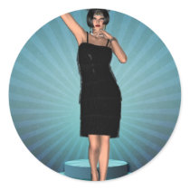 KRW Putting on the Ritz Deco Flapper stickers