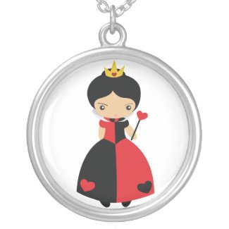 KRW Queen of Hearts Silver Necklace necklace