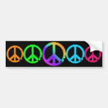 KRW Rainbow Peace Signs Bumper Sticker