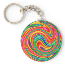 KRW Rainbow Swirl keychains