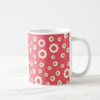 KRW Raspberry Lime Floral Coffee Mug