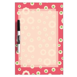 KRW Raspberry Lime Floral Message Board Dry-Erase Board