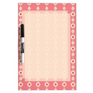 KRW Raspberry Lime Floral Stripes Message Board Dry-Erase Boards