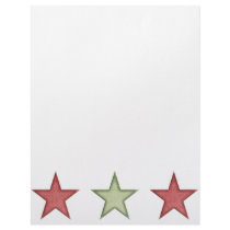 KRW Red and Green Christmas Star Letterhead