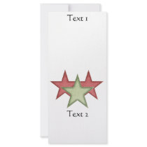 KRW Red and Green Christmas Stars Rack Card