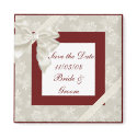 KRW Red and White Custom Save the Date Wedding magnets